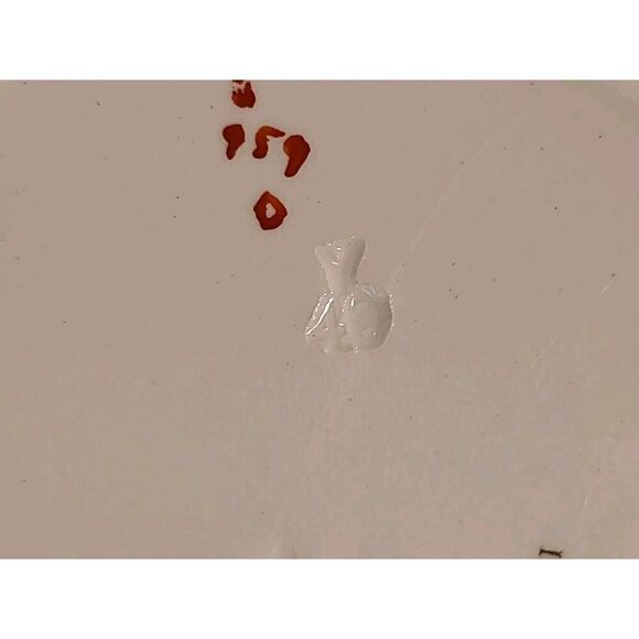 VTG Copeland Spode India Tree Orange Rust 7.½" Scalloped Salad Plate Red Trim - Picture 8 of 10